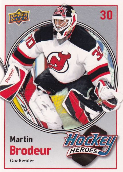 insert karta MARTIN BRODEUR 09-10 UD Ser. 1 Hockey Heroes číslo HH15
